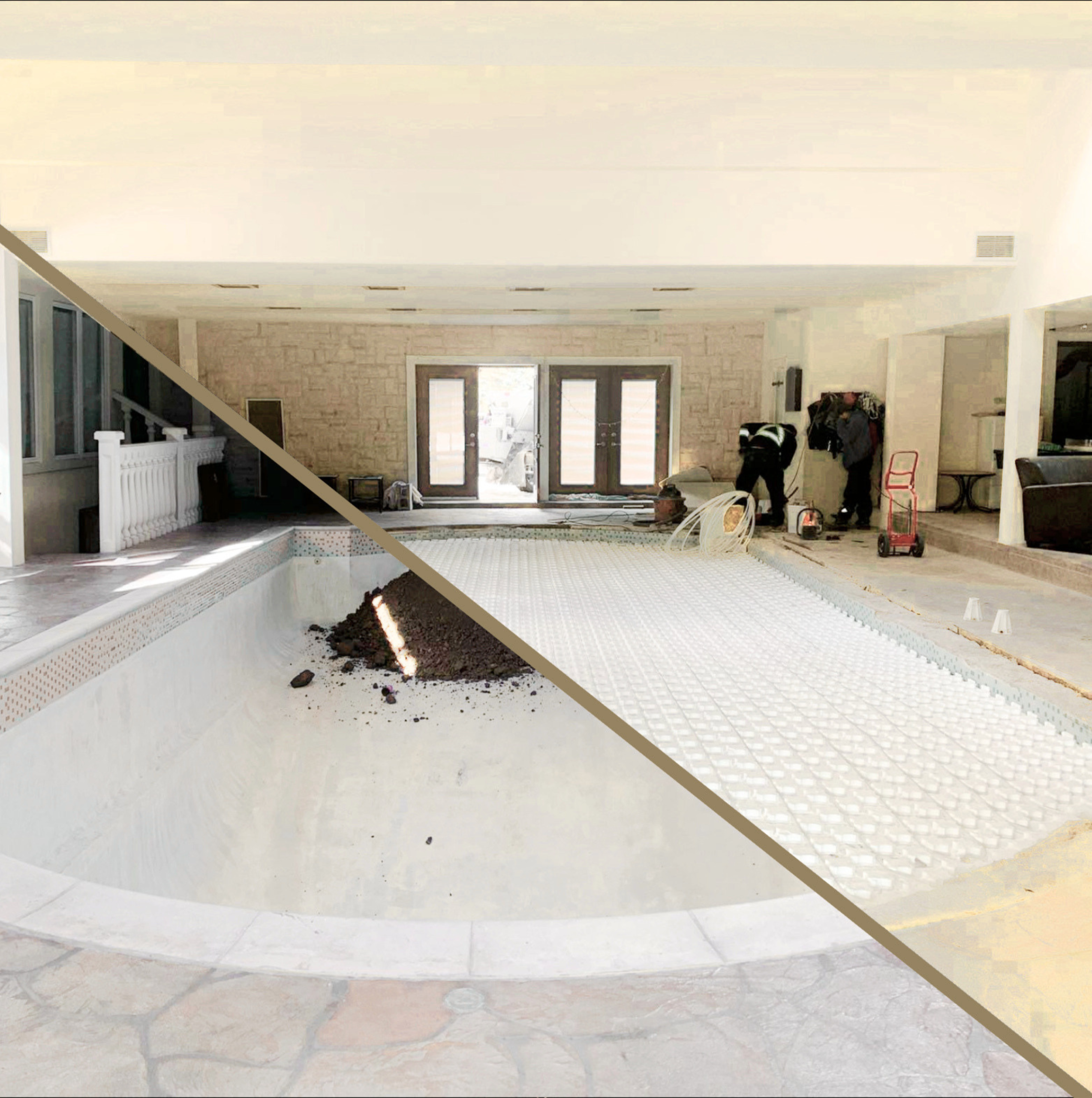 Pool removal in progress